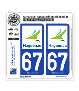 67 Haguenau - Agglo | Autocollant plaque immatriculation