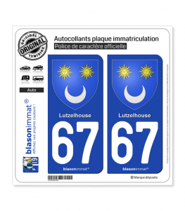 67 Lutzelhouse - Armoiries | Autocollant plaque immatriculation