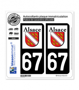 67 Alsace - LogoType | Autocollant plaque immatriculation