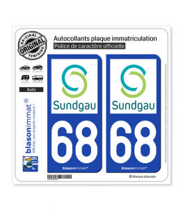 68 Altkirch - Agglo | Autocollant plaque immatriculation