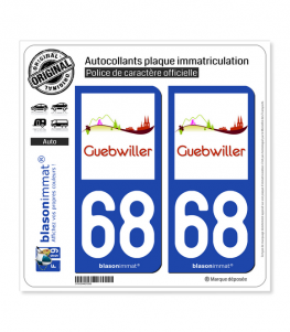 68 Guebwiller - Tourisme | Autocollant plaque immatriculation