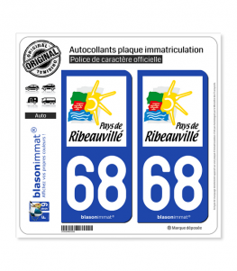 68 Ribeauvillé - Agglo | Autocollant plaque immatriculation