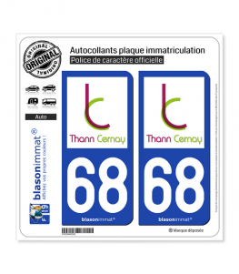 68 Thann - Agglo | Autocollant plaque immatriculation