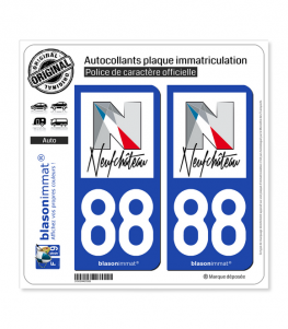 88 Neufchâteau - Ville | Autocollant plaque immatriculation