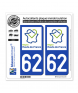 62 Hauts-de-France - LogoType | Autocollant plaque immatriculation