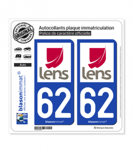 62 Lens - Ville | Autocollant plaque immatriculation