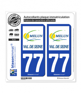 77 Melun - Agglo | Autocollant plaque immatriculation