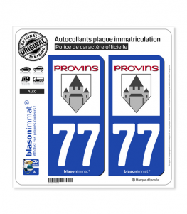 77 Provins - Ville | Autocollant plaque immatriculation