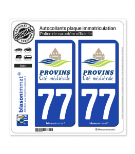 77 Provins - Tourisme | Autocollant plaque immatriculation