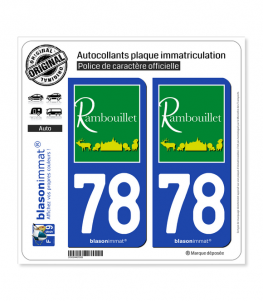 78 Rambouillet - Tourisme | Autocollant plaque immatriculation