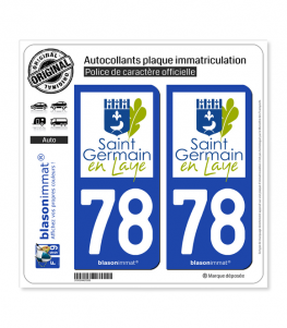 78 Saint-Germain-en-Laye - Ville | Autocollant plaque immatriculation