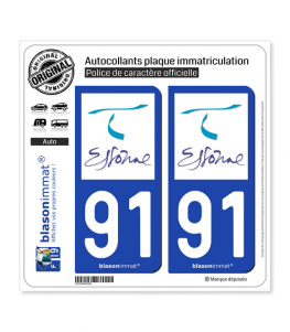 91 Essonne - Tourisme | Autocollant plaque immatriculation