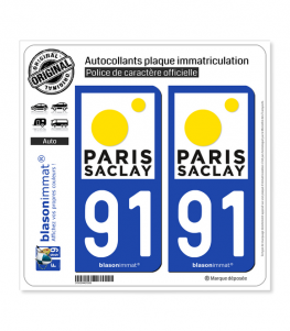 91 Palaiseau - Agglo | Autocollant plaque immatriculation