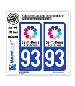 93 Saint-Denis - Tourisme | Autocollant plaque immatriculation