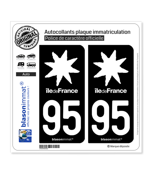 stickers plaques immatriculation , les nouvelles régions de France