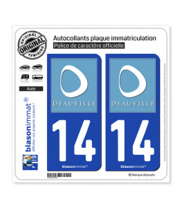 14 Deauville - Tourisme | Autocollant plaque immatriculation