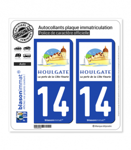 14 Houlgate - Tourisme | Autocollant plaque immatriculation