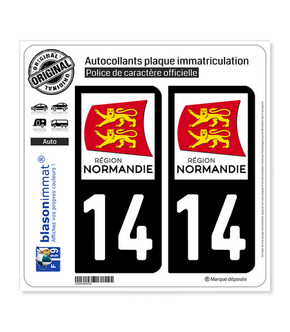 Normandie Autocollants & plaques d'immatriculation
