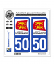 50 Normandie - LogoType | Autocollant plaque immatriculation