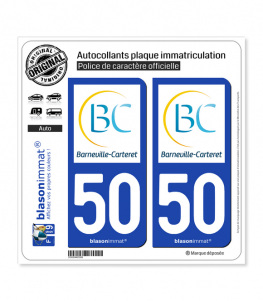 50 Barneville-Carteret - Commune | Autocollant plaque immatriculation
