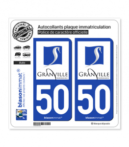 50 Granville - Ville | Autocollant plaque immatriculation