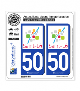 50 Saint-Lô - Agglo | Autocollant plaque immatriculation