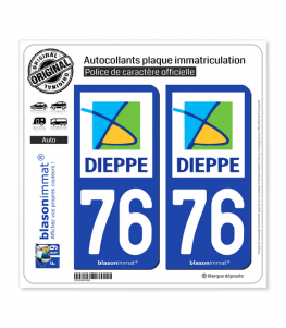 76 Dieppe - Agglo | Autocollant plaque immatriculation