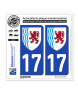 17 Nouvelle-Aquitaine - LogoType | Autocollant plaque immatriculation
