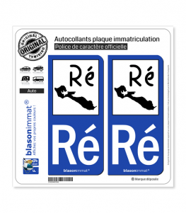 Ré Ile de Ré - Ré | Autocollant plaque immatriculation