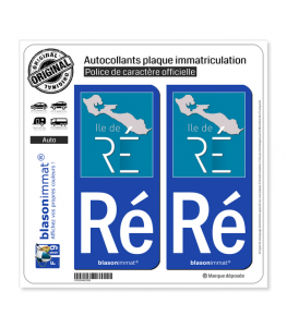 Ré Ile de Ré - Tourisme | Autocollant plaque immatriculation