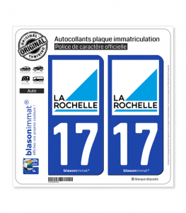 17 La Rochelle - Ville | Autocollant plaque immatriculation
