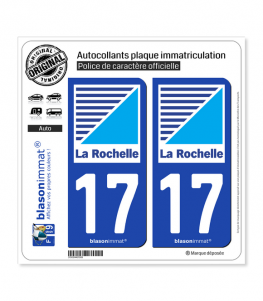 17 La Rochelle - Agglo | Autocollant plaque immatriculation