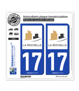 17 La Rochelle - Tourisme | Autocollant plaque immatriculation