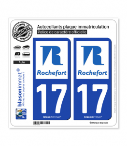 17 Rochefort - Ville | Autocollant plaque immatriculation