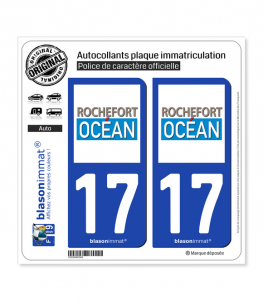 17 Rochefort - Agglo | Autocollant plaque immatriculation