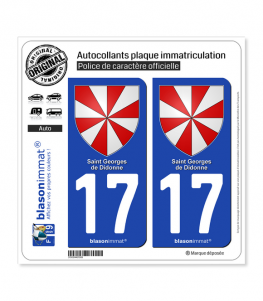 17 Saint-Georges-de-Didonne - Armoiries | Autocollant plaque immatriculation