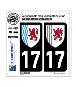 17 Nouvelle-Aquitaine - LogoType | Autocollant plaque immatriculation