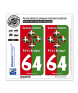 64 Pays Basque - Collector | Autocollant plaque immatriculation