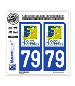 79 Poitou-Charentes - LogoType | Autocollant plaque immatriculation