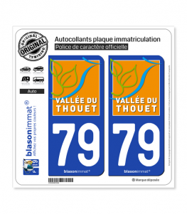 79 Thouet - Vallée | Autocollant plaque immatriculation