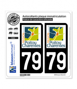 79 Poitou-Charentes - LogoType | Autocollant plaque immatriculation