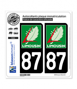 87 Limousin - LogoType | Autocollant plaque immatriculation