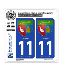 11 Leucate - Armoiries | Autocollant plaque immatriculation