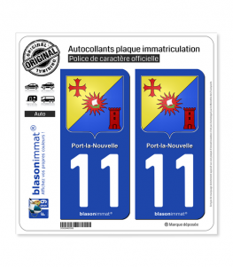 11 Port-la-Nouvelle - Armoiries | Autocollant plaque immatriculation