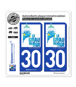 30 Le Grau-du-Roi - Commune | Autocollant plaque immatriculation