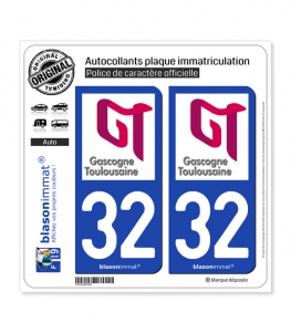 32 L'Isle-Jourdain - Agglo | Autocollant plaque immatriculation