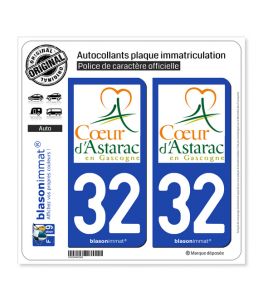 32 Mirande - Agglo | Autocollant plaque immatriculation
