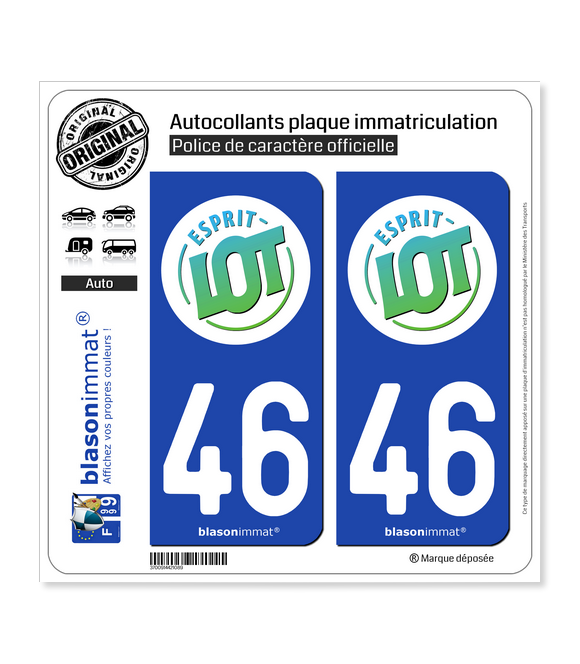 46 Lot - Tourisme | Autocollant plaque immatriculation
