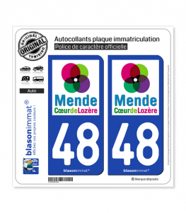 48 Mende - Tourisme | Autocollant et plaque immatriculation