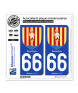 66 Perpinyà - Armoiries | Autocollant plaque immatriculation®